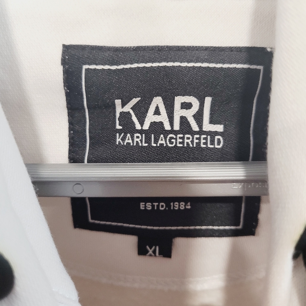 Karl Lagerfeld Graphic White PulloverHoodie - Picture 9 of 10